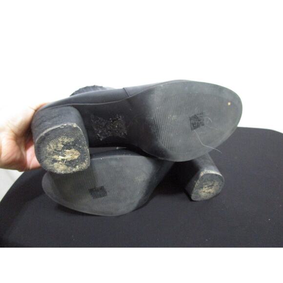 Madden Girl Dominicc Black Faux Leather Block Heel Ankle Booties Women Size 10M - Picture 9 of 10